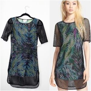 NWT Foxiedox Anthropologie Tropic Thunder Mesh Overlay Shift Dress Women's Sz XS